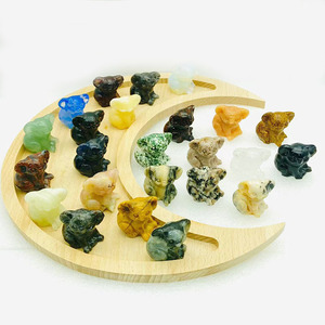 Cristalli naturali intagliati a mano all'ingrosso pietra curativa pietra preziosa gufo di cristallo sculture di animali carini per regali di decorazioni per la casa - Product Image 3