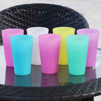Gobelet à eau en silicone de qualité alimentaire multicolore de 480 ml, incassable, pour enfants, voyages, camping