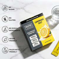 Poudre d'électrolytes sans sucre RICHTEK en sachets, mélange d'hydratation sans sucre au sodium, potassium et magnésium, boisson de récupération cétogène