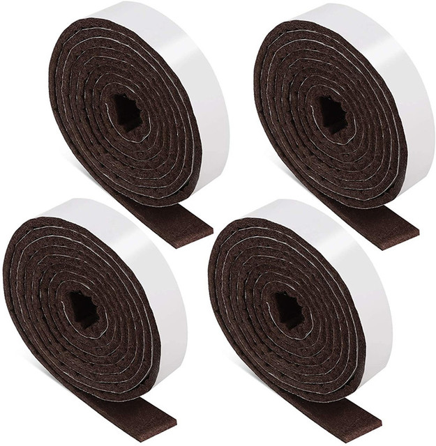 Self-Stick Heavy Duty Felt Strips Self Adhesive Felt Tapes Polyester Felt Strip Rolls for Protecting Furniture