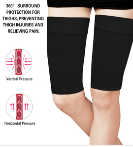 Anti-slip Strip Sport <strong>Thigh</strong> <strong>Support</strong> Brace Soft Comfortable Spandex/Nylon Material Breathable Compression for Unisex Daily Use - Product Image 2