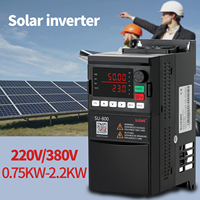 Onduleur de pompe à eau solaire VFD 750W 1.5KW 2.2KW variateur de fréquence avec MPPT