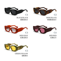 Lunettes de soleil rectangulaires de haute qualité avec logo personnalisé, protection UV400, style chic, unisexe, vente en gros