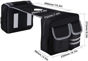 กระเป๋าข้างรถมอเตอร์ไซค์แบบกันน้ำ ลายเรขาคณิต ผลิตจากโพลีเอสเตอร์ แฟชั่น มีซิป รับผลิตแบบ OEM ODM - Product Image 6