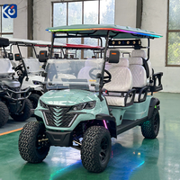 Voiture de golf électrique CAMP 5KW, batterie lithium longue portée, 6 places, chariot de golf pour utilisation en flotte commerciale, carrosserie en acier durable