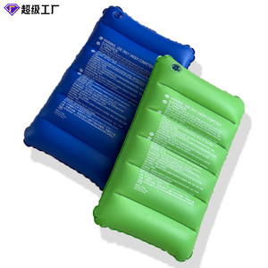 Oreiller gonflable 47x30cm en PVC floqué, oreiller carré pour la sieste, les voyages, le bureau, les jeunes - Product Image 3