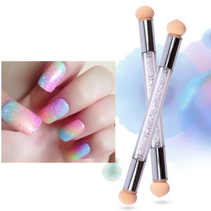 Pinceau double tête UV pour gel, stylo dégradé, outil professionnel de peinture d'ongles avec têtes éponge, idéal pour le DIY, doux et très vendu - Product Image 3