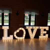 Lettres géantes lumineuses de 2 pieds pour mariage, chiffres LED, enseigne « Marry Me », lettres lumineuses