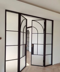 Màu đen pháp arches Glass sắt cửa Retro thiết kế nội thất nhập phân vùng - Product Image 3