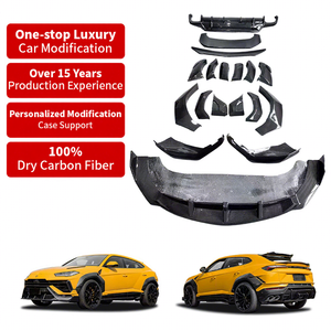 อัพเกรดเป็นชุดแต่งตัวถังรถยนต์คาร์บอนไฟเบอร์แบบแห้งสไตล์ Vors สำหรับ Lamborghini URUS S ประกอบด้วยลิ้นกันชนหน้า คานาร์ดหน้า คิ้วล้อ ปีกหลังบนหลังคา - Product Image 1