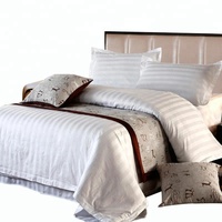 Parure de draps 4 pièces blanche unie sur mesure pour hôtel, disponible en plusieurs tailles, literie universelle pour projets hôteliers mondiaux