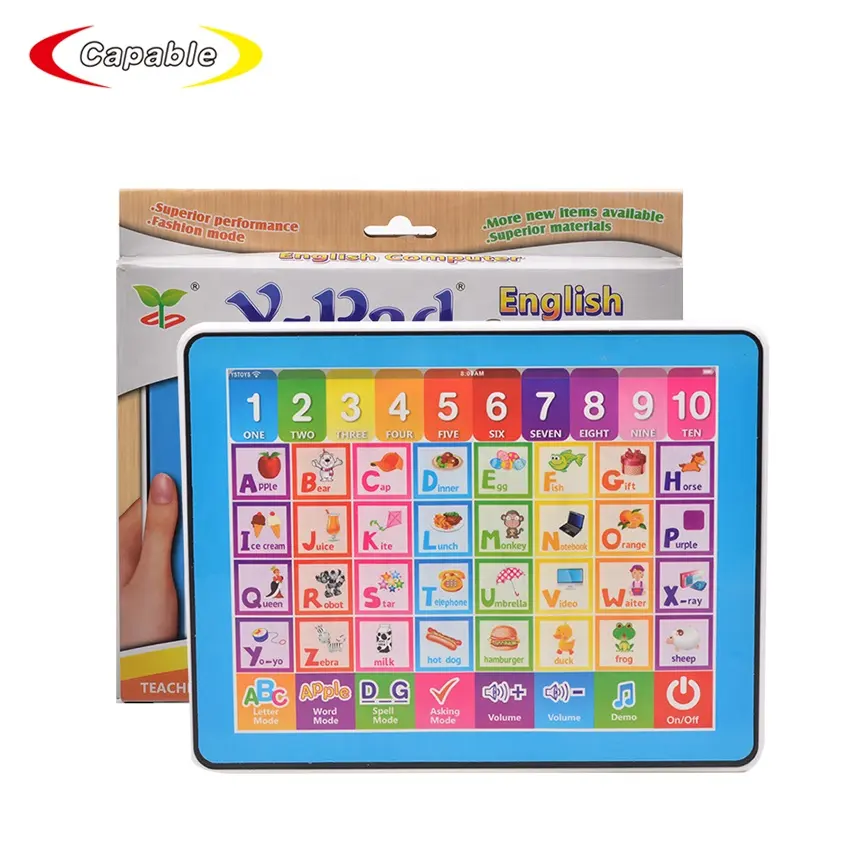 Educativo inglese ABC macchina di apprendimento touch screen per bambini learning y pad