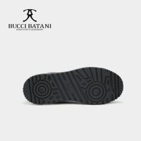 BUCCI BATANI Chaussures décontractées pour hommes en tissu gris nuage, tige en tissu Scabal, semelle extérieure en caoutchouc XL SC100-E013