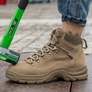 Stivali di sicurezza industriale <span class=keywords><strong>tacco</strong></span> alto con gambo in fibra di vetro, <span class=keywords><strong>scarpe</strong></span> <span class=keywords><strong>antinfortunistiche</strong></span> in vera pelle a buon mercato di vendita calda - Product Image 3