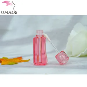 Popular Jelly Irregular Shaped Lid Mini Cute Empty Plastic Unique Lipgloss Packaging Custom Lip Gloss Containers Tube With Brush