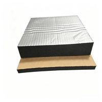 Panneau d'isolation thermique en mousse de caoutchouc PVC NBR recouvert de feuille d'aluminium autocollante, imperméable et anti-condensation