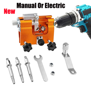 4 Stück New Chain Oil Saw Kettens chl eifer Tragbarer Haushalts-Elektro-Säge schleifer Kettens chl eifer Handge kurbel ter Mini-Schleif kopf - Product Image 5