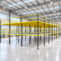 Structure en acier pour mezzanine d'entrepôt à 2 niveaux, pour optimiser l'utilisation de petits espaces d'entreposage