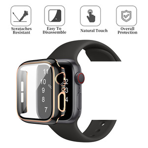 Caja de reloj de cubierta de PC de dos colores de <span class=keywords><strong>Watanabe</strong></span> de vidrio templado para Apple iWatch - Product Image 4