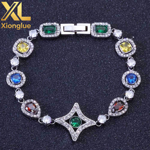 Nouvel Arrivage Bracelets à Maillons Géométriques en Acier Inoxydable Plaqué Or 18K Coloré, Sertissage Griffe, Style Hip Hop, Unisexe, 0.3m - Product Image 5