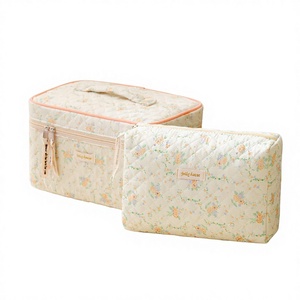 Linda Bolsa de Maquillaje Floral <span class=keywords><strong>Coqueta</strong></span>, Bolsa de Cosméticos, Bolsa de Aseo para Mujeres y Niñas - Product Image 4