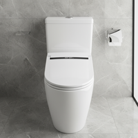 Couvre-siège de toilette chauffant intelligent en plastique durable à télécommande, couvercle de siège de toilette intelligent ultra fin à pulvérisation automatique