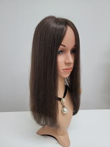 Perruque toupet en cheveux humains à clipser, longue et droite, 14 pouces, légère, aspect naturel, WIGTS, livraison rapide, peignes intérieurs - Product Image 6