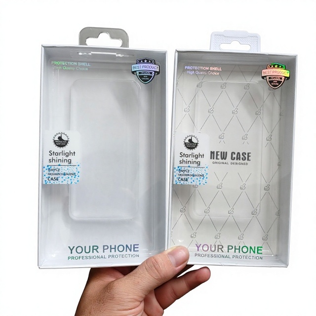 High-end Hard Paperboard Packaging for iPhone Cases; Universal Gift Box with Lid and Base for Samsung and Huawei Phone Cases