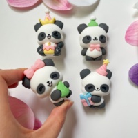 Niedlicher Panda Baby-Shower Tortendekoration Liebliche Mini-Panda-Spielzeuge Kuchendekoration