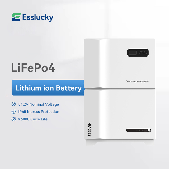 LiFePO4 Lithium Battery 5.12-30.72kWh 100-600Ah 51.2V IP65 Stackable CAN Communication Solar Energy Storage System