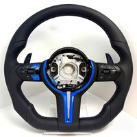 Volant en cuir rouge et bleu personnalisé pour BMW M3 M4 F80 F82 E90 E91 E60 X5 F15 X6 F16 F71 X6 M F10 F30 F32 F36 F60