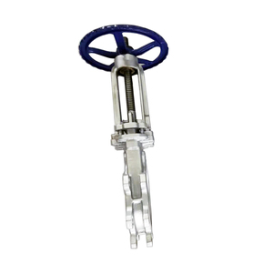 Válvula de cuchilla DN50 de acero inoxidable 304 ANSI, válvula de cuchilla neumática para lodos - Product Image 1
