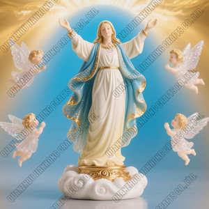 Escultura Católica Artesanal Personalizado Resina Maria Estatueta Home Desktop Decoração Criativa Religiosa Festival Lembrança - Product Image 2