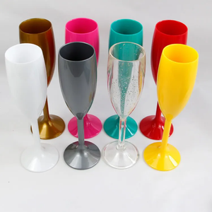 Tallo acrílico <span class=keywords><strong>Prosecco</strong></span> Flautas Vino de plástico y copas de champán para fiestas y eventos de bodas - Product Image 2