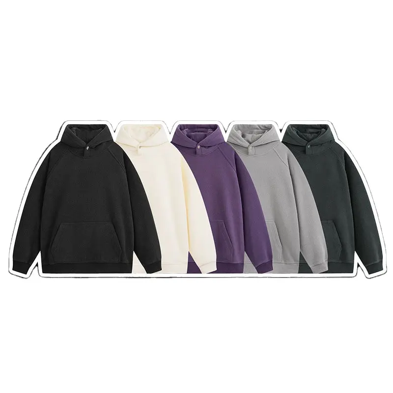 Custom 100% cotton embroidered high quality hoodie fleece unisex blank streetwear heavyweight oversize essentials men hoodie