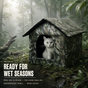 Casa para Mascotas con Camuflaje, Plegable e Impermeable, para Perros y Gatos Pequeños, Venta al Por Mayor, OEM/ODM - Product Image 2