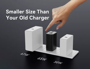 Alta qualità 65w gan caricatore da muro USB a e tipo c pd + qc3.0 ricarica rapida con <span class=keywords><strong>3</strong></span> porte - Product Image 5