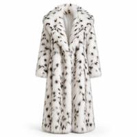 Abrigo de Invierno para Mujer, de Piel Sintética, Largo, con Estampado de Leopardo, Talla Grande, Grueso, Cálido, de Lujo, Chaqueta de Moda Urbana