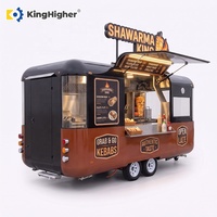 Remolque de Comida Comercial Totalmente Equipado, Camión de Comida para Shawarma y Kebab, Cocina Móvil, Carrito de Concesiones, Remolque de Catering en Venta