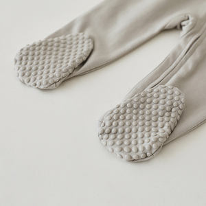 Pelele de bebé con cremallera de doble vía, Pelele de bebé con puños, ropa de pijama de algodón orgánico 100%, Pelele - Product Image 5