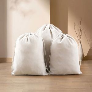 Sac de rangement pour la maison, sac cadeau à cordon en velours, pochette à bijoux en velours, sacs à bijoux en velours avec logo personnalisé - Product Image 4