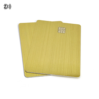 RFID-Kontakt karte Sim Blank Brushed Gold/Blcak Bottom Magnetic RFID IC-Karten