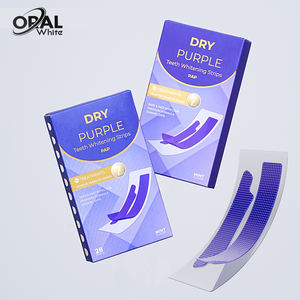 Vente en gros PAP Bandes de blanchiment des dents avec logo personnalisé Blanchisseur dentaire à la menthe sans résidu Bandes violettes - Product Image 5