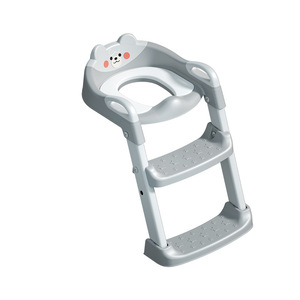 Échelle de Propreté Pliable pour Bébé en Plastique à Motif Dessin Animé, Siège de Toilettes pour Enfants avec Accoudoirs, Idéale pour la Salle de Bain - Product Image 3