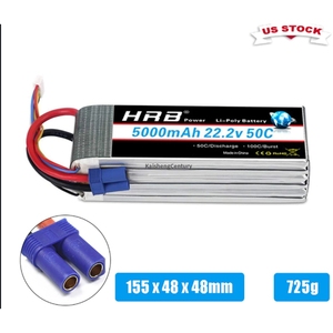 แบตเตอรี่ 22.2V 5000mAh 50C 6S1P พร้อมปลั๊ก XT90/T/EC5 สำหรับโดรน RC เฮลิคอปเตอร์ ชุดแบตเตอรี่มาตรฐาน - Product Image 3
