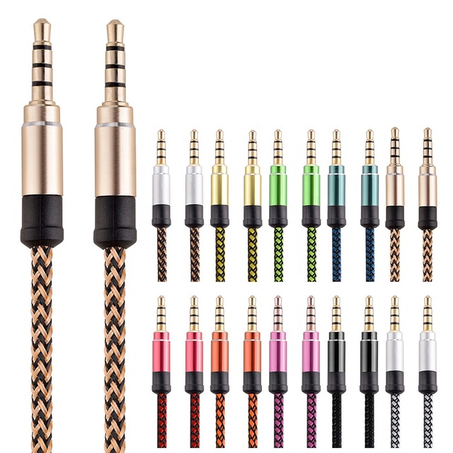 3.5mm Male to Male 3M TRRS 4 Pole Gold Plated Aux Cable Cord for Car Audio Headphone