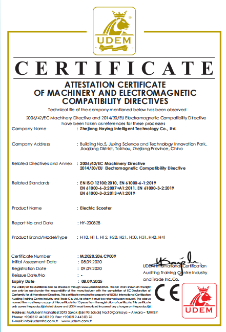 Certification CE