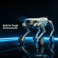 Robot chien quadrupède hybride L2-W Ultra Wheel-Leg avec LiDAR, SLAM, navigation automatique, plateforme robotique open-source ROS, moteur PLC et boîte de vitesses