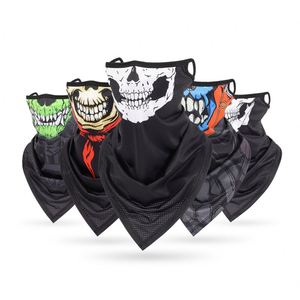 Cache-cou de sport en gros, bandana, écharpe respirante, protection solaire, soie glacée, motif de crâne triangulaire, <span class=keywords><strong>voile</strong></span> de protection solaire - Product Image 1