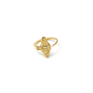 Fashion <b>Ring</b> 316L Stainless Steel PVD Gold Plating Sustainable Resistant Conical Design Statement Jewelry - Product Image 2